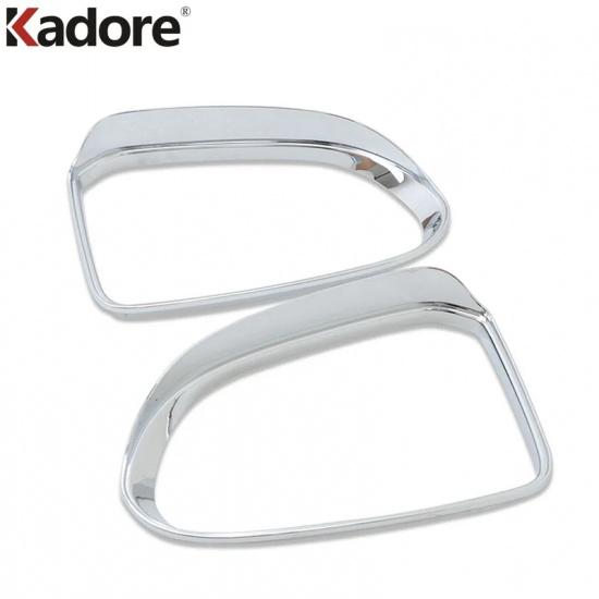 For Hyundai Santa Fe    Chrome Car Rearview Mirror Eyebrow Sun Visor Rain Shade Guard Frame Cover Trim Accessories