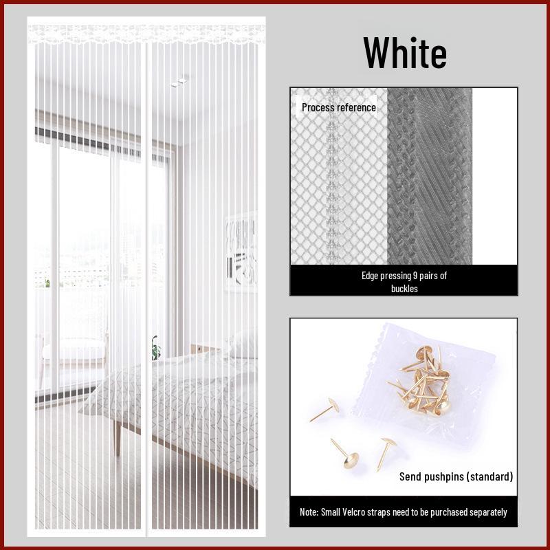 Магнитная летняя сетчатая дверная штора - Дизайн в полоску, Без сверления, Защита от комаров с крепежом 90x210 cm