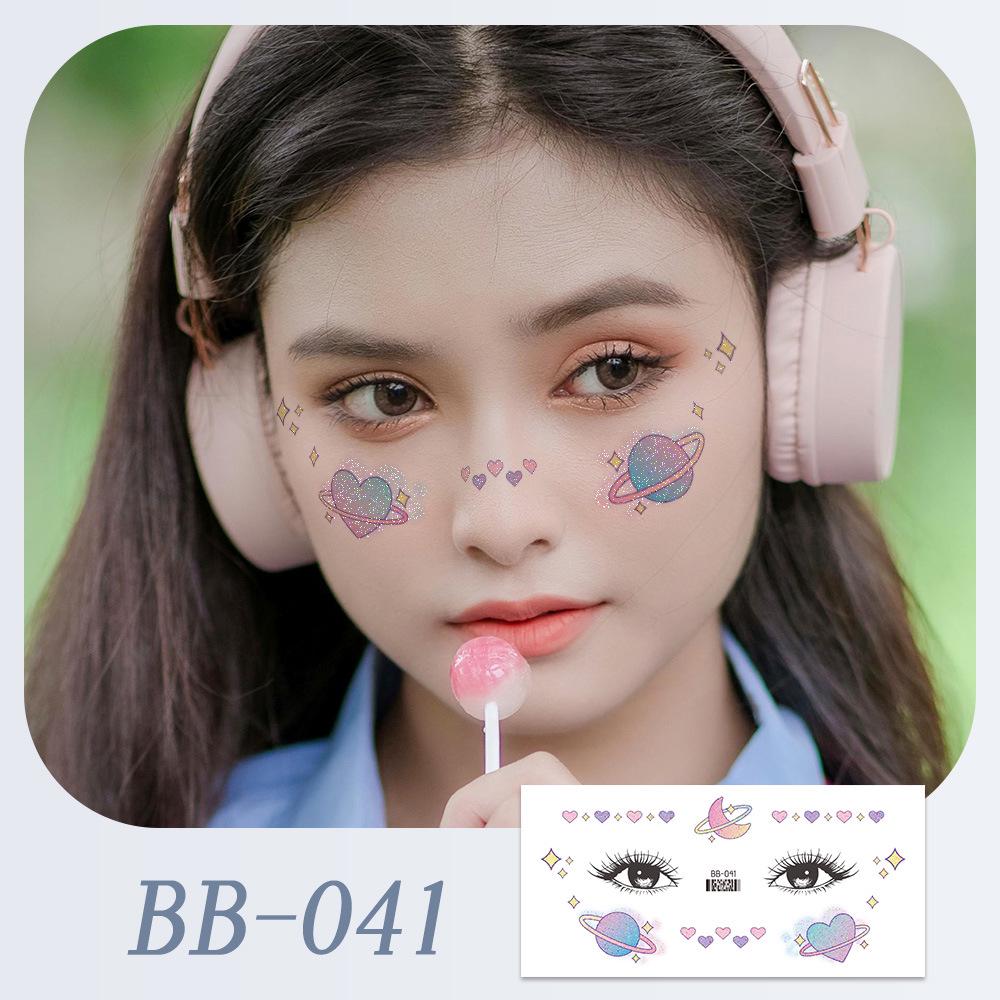 Waterproof Butterfly Glitter Face Tattoo Stickers for Festival Dance Parties