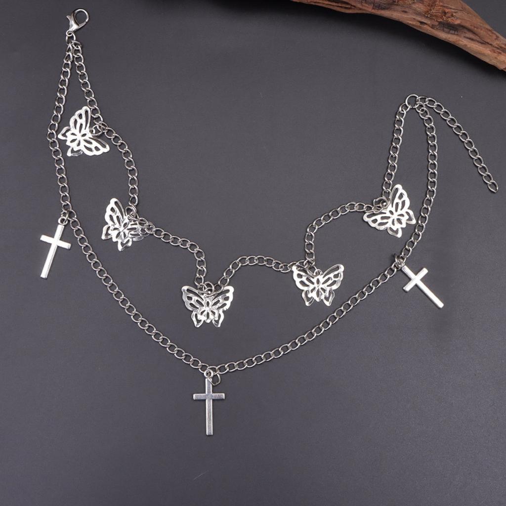 Delicate Boot Chain Punk Shoe Chain Boot Bracelet Double Layer Cool Aesthetic Chain for Daily Wear and Parties