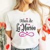 Team Bride Tshirt Women Bachelorette Hen Bridal Wedding Party T-Shirts Tees Evjf Future Clothing French Single Farewell Tops