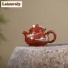 260ml Authentic Yixing Purple Clay Teapots Handmade Pan Pot Raw Ore Dahongpao Mud Kettle Chinese Zisha Teaset For Tea Collection