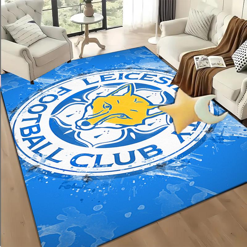 1PC Leicester Football Club Crest Floor Mat for Living Room, Game Rooms, Office, Bedroom, Office Floor Mat Playful Design, Christmas fan gifts