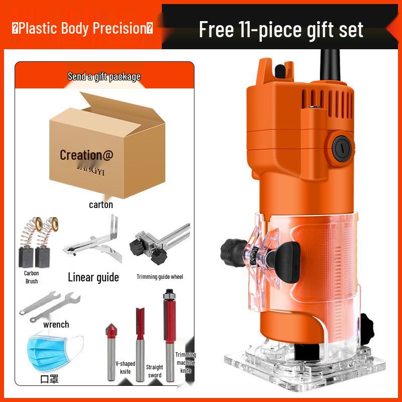 Chuangyi Multi-Function Handheld Router: Edge Trimmer, Engraver, Panel Groover, Woodworking Chamfer Tool