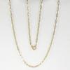 And My Jewelry 18K Gold Hollow Paperclip Chain Unisex [Your Box] (Stamped K18) Necklace, 45cm, (Approx. 2.0mm Wide, 1.57g)