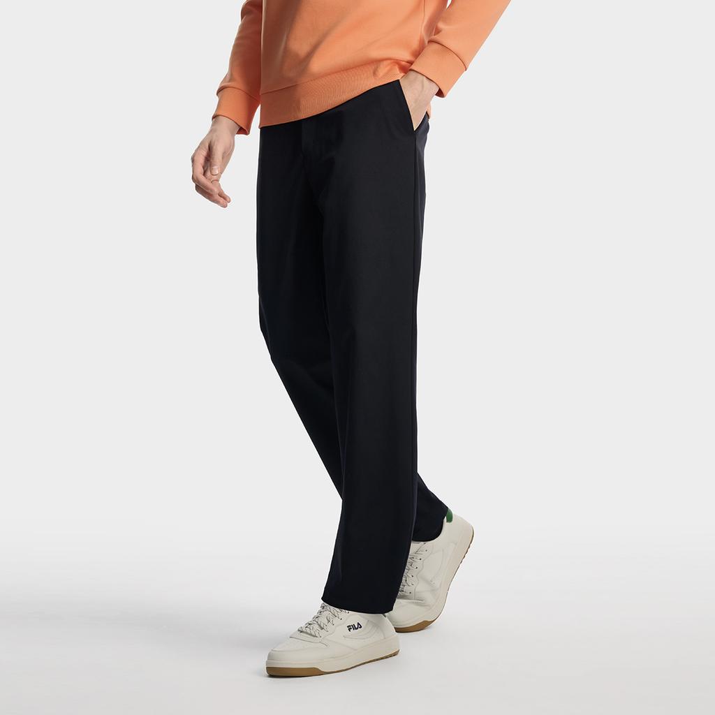 FILA Heritage Fashion Basic Simple Classic Retro Comfortable Versatile Woven Casual Pants Men bottoms Legendary-Blue F11M618801FNV