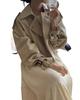 Women's Korean Chic Retro Suit Collar Trench Coat - Two-Button, Long-Sleeved, Casual, Short Jacket for Autumn