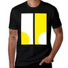 60s Mod Yellow Circle Mondrian Tshirt Fashion Casual Short Sleeve Tshirt