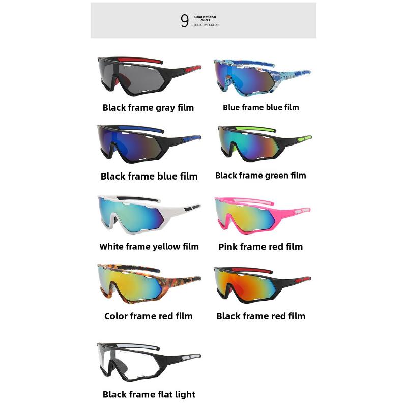 New colorful bicycle riding glasses women's sunglasses European and American outdoor sports sunglasses men's