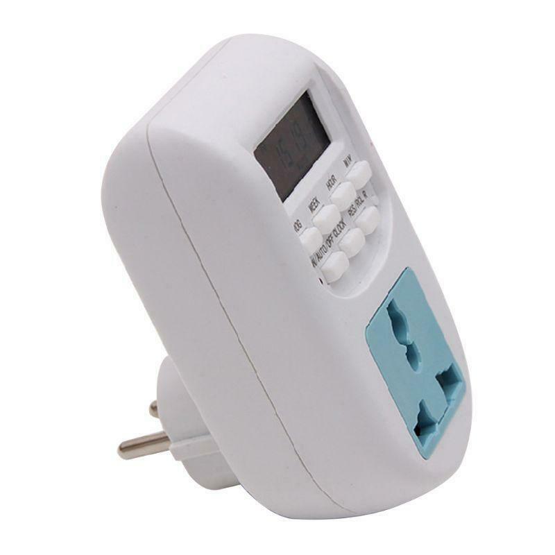 10A 220V-240V EU Timer Switch Socket LCD Digital Display Time Control Plug Timer 10A 220V-240V EU Timer Switch Socket LCD Digital Display Time Control Plug Timer