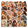 60Pcs Punch Monkey Cartoon Vinyl Sticker Set Fun Inspirational Waterproof Decals for Laptops Water Bottles Luggage Fun Expression Stickers