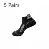 5 Par Męskich Deodorantowych Profesjonalnych Sportowych Skarpetek do Maratonu, Koszykówki, Biegania, Łodzi z Czystej Bawełny