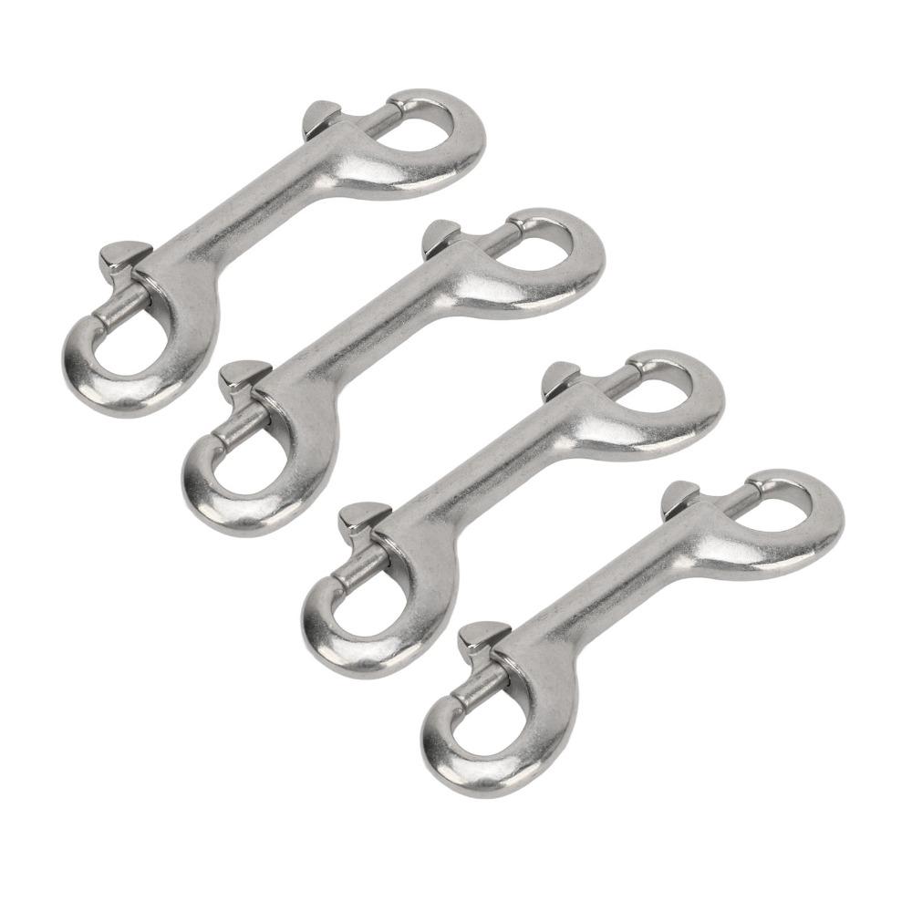 4PCS 100mm B Shape Chain Clip 115mm Double Sided Trigger Snaps Scuba Diving