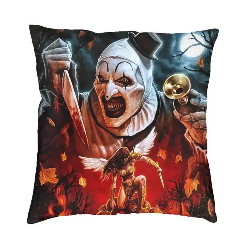 Terrifiers Movie Horror Art Slasher Halloween Cushion Cover Sofa Living Room Square Throw Pillow Case 40x40 Pillowcases