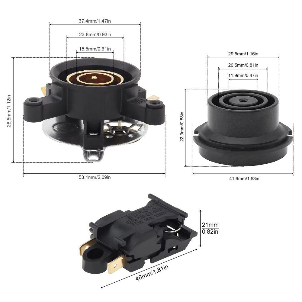 3Pcs/Set Replaceable Electric Kettle Accessories Base Thermostat Temperature Kettle Repair Parts