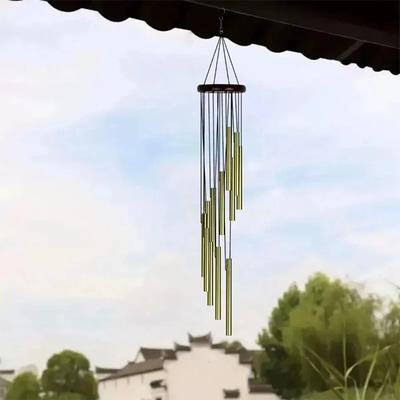12 Buizen Aluminiumlegering Windgong Met Haak Gouden/Zilveren Bellen Draaibaar Voor Buiten Huis Bruiloft Feest Decoratie Cadeaus