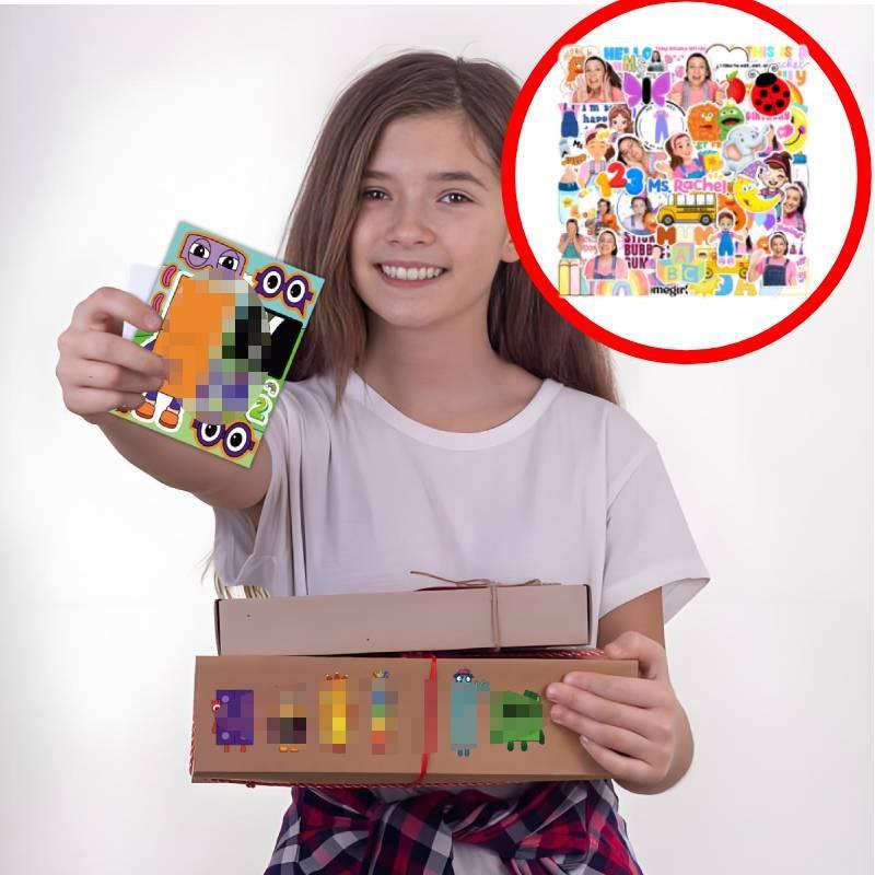 Ms Rachel Educational Stickers For Kids Featuring Unique Shapes Ideal For Learning And Fun