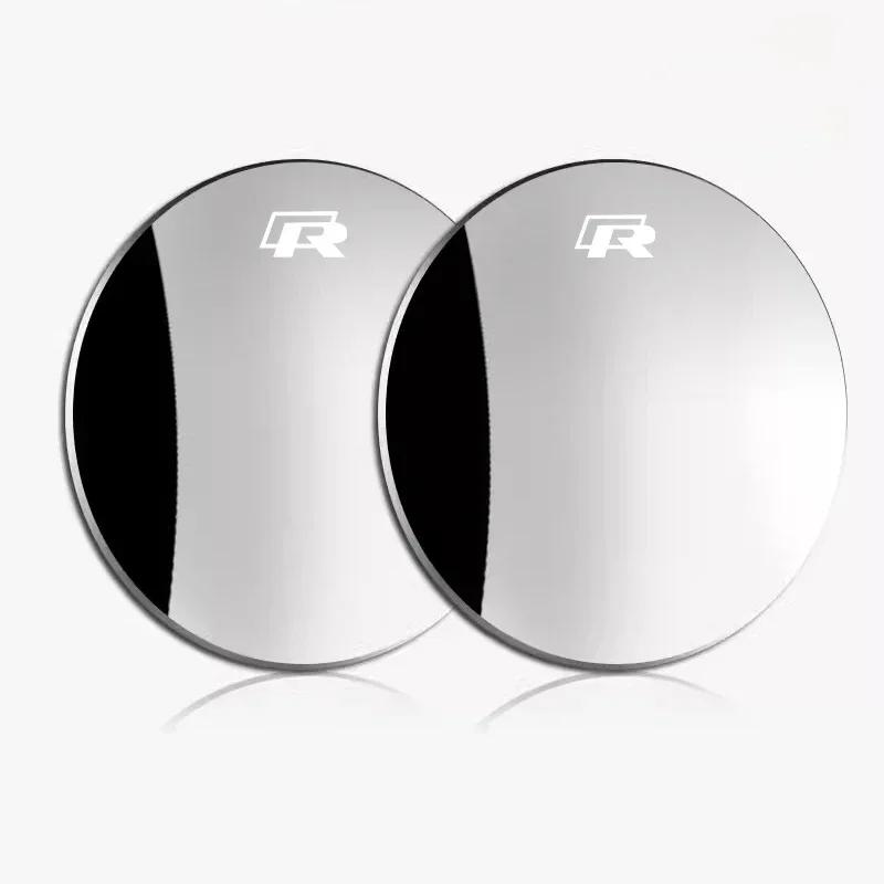 

New New 2Pcs Car Rearview 360 Degree Adjustable Wide Angle Small Circular Mirror For Volkswagen Tiguan R-Line Polo Jetta T5 G