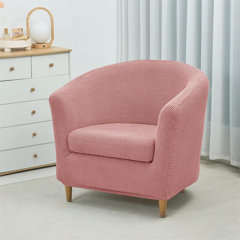 Jacquard Club Tub Chair Cover Stretch Accent Armchair Slipcover Cushion Cover Elastic Single Sofa Slipcovers for Living Room