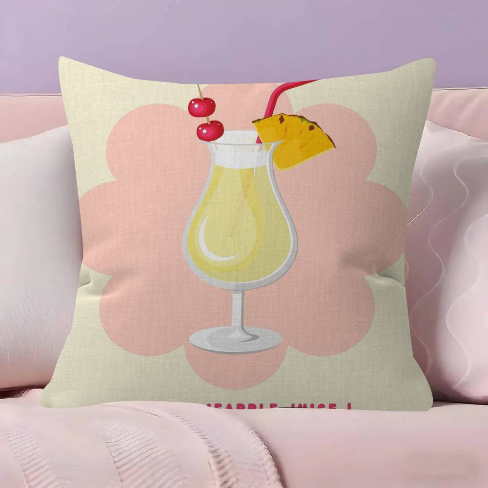 Hot MMmargarita Cocktail Arted  Pillow Cover Sofa Cushion Cover Home Room Decoration Children Gift