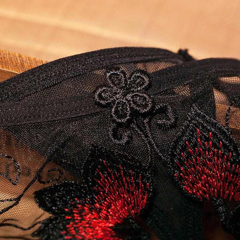 Bragas transparentes para mujer, ropa interior de encaje, tangas con entrepierna abierta, lencería Sexy, bragas eróticas, Tanga caliente con lazo bonito