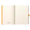 Rhodia Rhodiarama Goal Book Notebook, A5, Dotted Grid, 240 Pages, Italian Leather Cover, Rose Smoke, CF117803