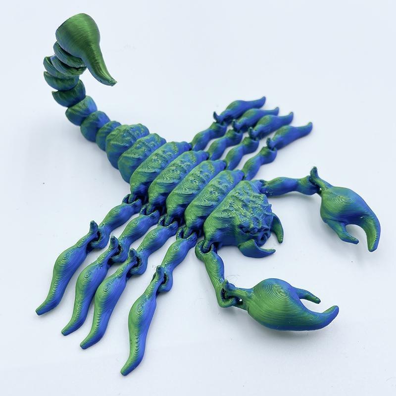 

Scorpion 3D Printing Simulation Hinge Scorpion Plastic Toy Animal Model Prank Prop Big Scorpion Children S Toy Gift 17cm морская волна