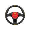 PVC Steering Wheel Cover - Momo - 38-39 Cm - Black - Yellow Stitching - Car Compatible - Non-slip