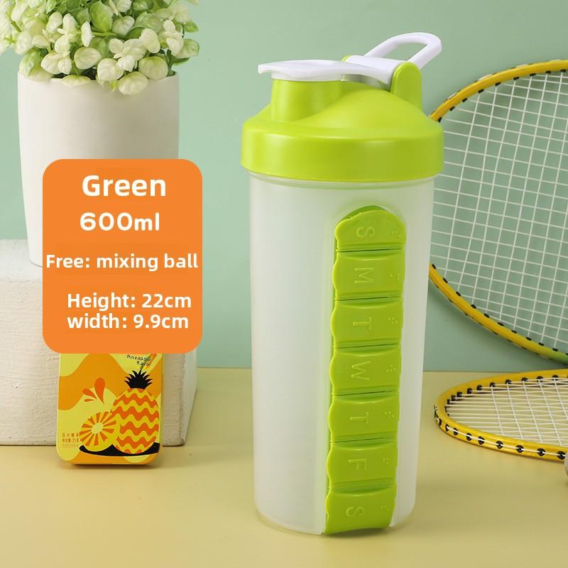 

Силиконовый шейкер для фитнеса, термостойкий, для перемешивания глобулина 600ml зелёный