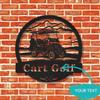 Custom Golf Cart Metal Sign Exquisite Personalized Wall Art for Home Office Durable Rust Resistant Easy Hang