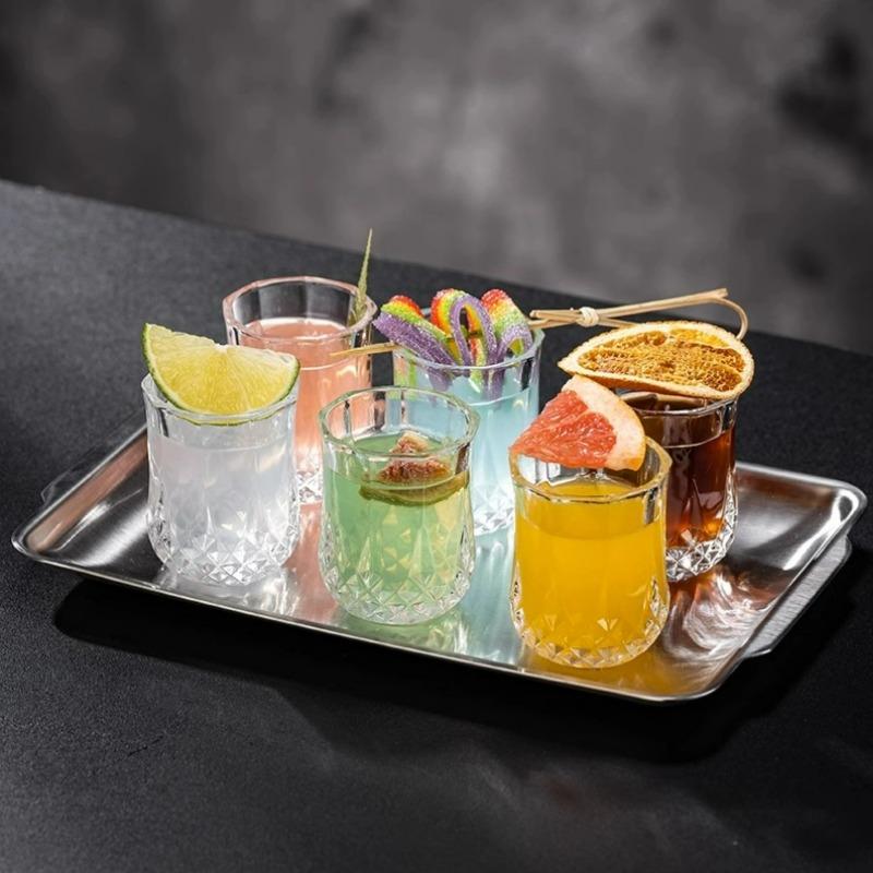 Diamond Shot Glass Cups, Mini Cocktail Glasses Cup Set,Creative Shot Glass Cup, Cute Wine Glass, Transparent Japanese Sake Cups