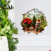 Waterproof Wall Sticker 3D Christmas Mouse Hole Sticker, PVC Decal, Creative Festive Gift for Friends Scene Easy Apply Holiday Living Room And Bedroom