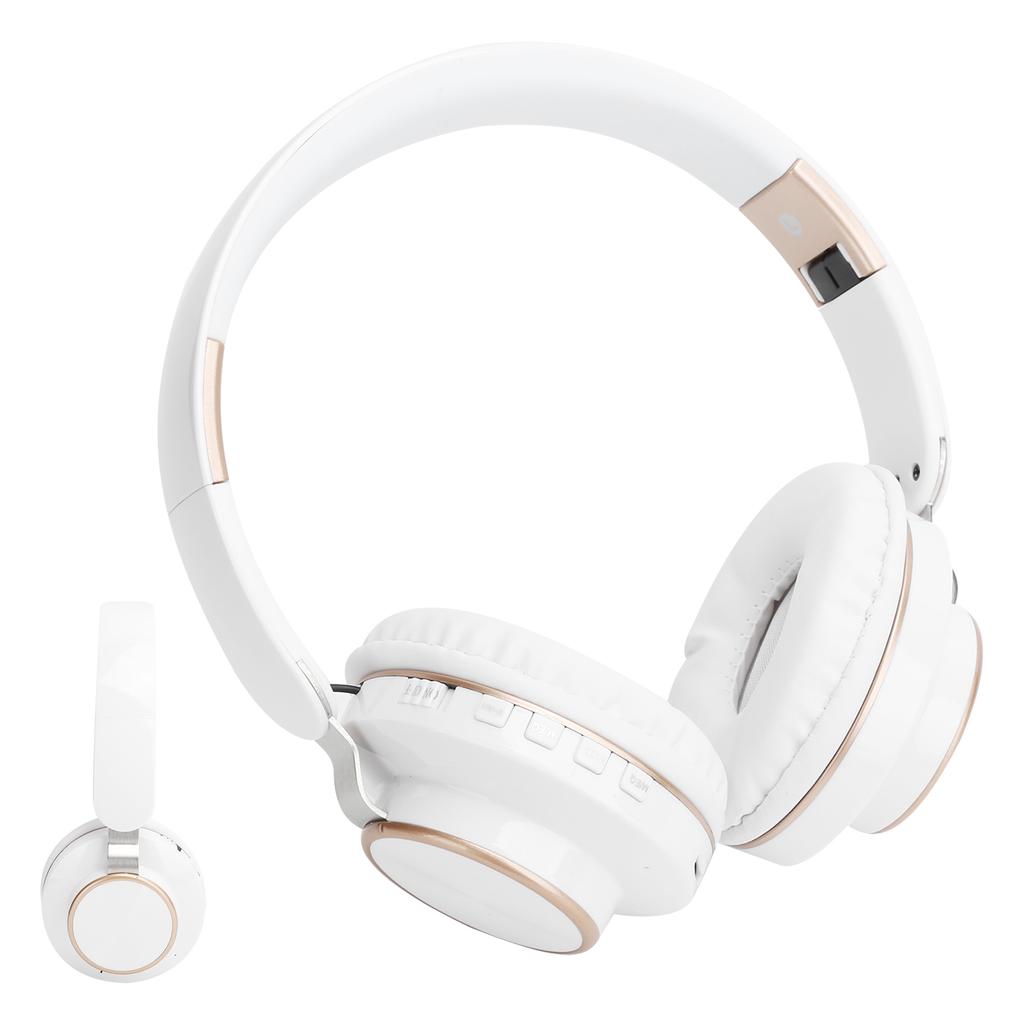 08S Headset Bluetooth 5.0 HiFi Folding Telescopic Sports Computer Gaming HeadphoneWhite