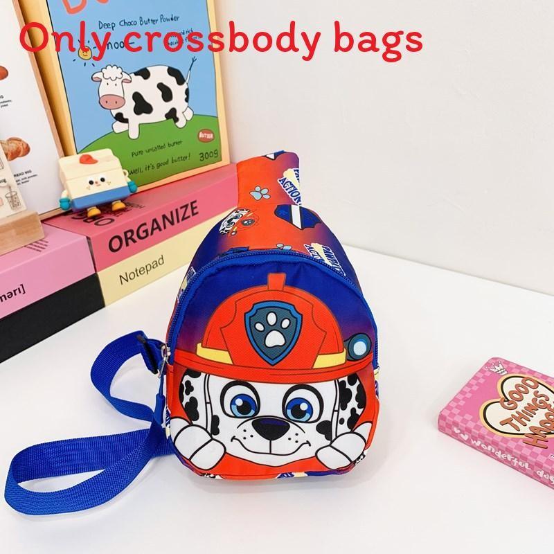 Kids Cartoon Nylon Chest Bag With Paw Patrol Chase Print Design For Preschoolers