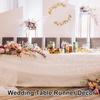 10 Ft Pearl Table Runner White Tulle Table Cloth Wedding Veil Valentine's Day Decor Sequin Lace Dessert Tablecloth Diamonds Party Decorations Doilies