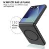 Coque pour Samsung Galaxy Z Flip 8, Antichoc avec Cercle Magnétique - Noir - 2 Verres Trempés