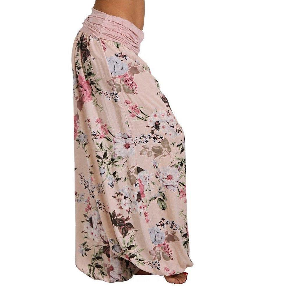 European and American Digital Print Wide Leg Harem Pants - 2020 Collection