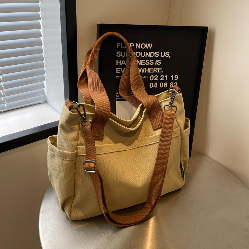 

Women s Bag Large Capacity Trendy Canvas Bag Korean Version Ins Retro Simple Commuting Casual Crossbody Bag