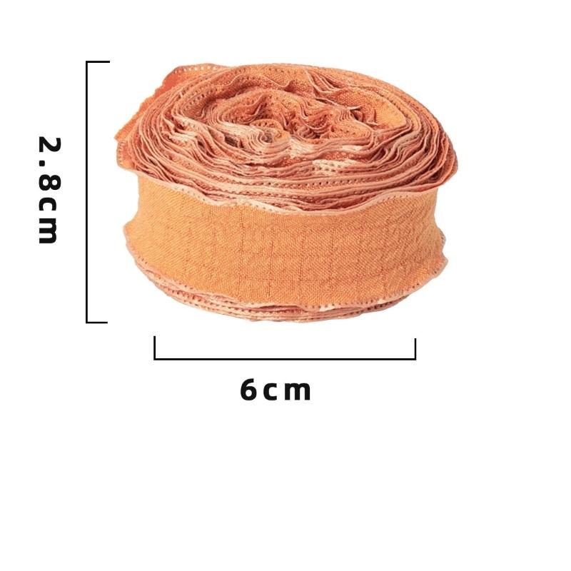 New 10 Yards Fishtail Yarn Ribbons 2.5cm Wave Edge Pleated Chiffon Ribbon Gift Wrapping Bouquets Gifts Packaging Material