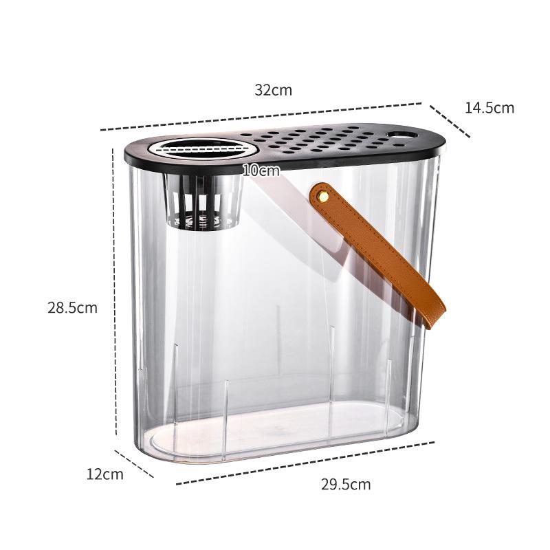 Transparent Oval Fish Tank for Study or Living Room - Small Home Ecological Goldfish Desk Tank