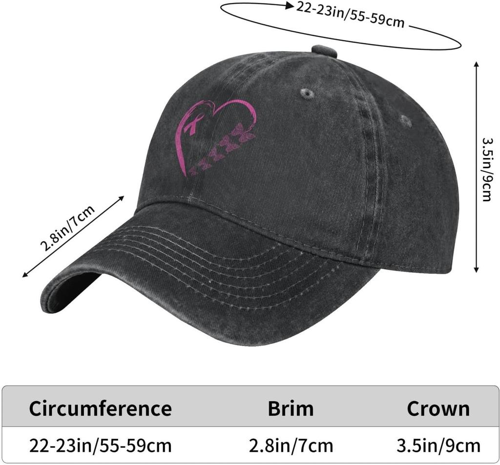 Jsem přeživší Srdce Růžová stuha Povědomí o rakovině prsu Unisex Baseballová čepice