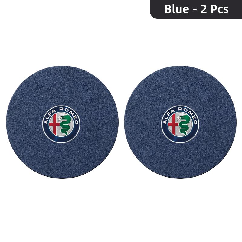 2 Stuks Auto Suede Waterbekerhouder Anti-slip Onderzetter Accessoires Voor Alfa Romeo 159 Giulietta Giulia 147 Mito 156 Stelvio Volante