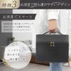 [Shinfa Mode] Makeup Box with Mirror - Large Capacity, Portable - Black 27.5 x 18 x 22.5cm