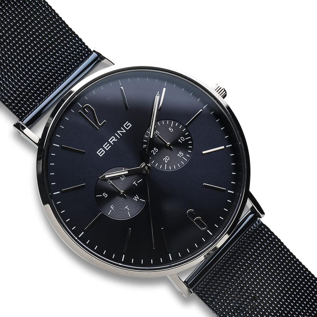 BERING Analog Quartz Classic Collection Watch Stainless Steel Strap Sapphire Crystal Genuine Imported Product 3 Year Internal Warranty Sapphire Glass