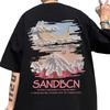 100% Cotton Heavyweight American Fashion Graphic Print Loose Short-sleeved T-shirt Oversized T Shirt for Women