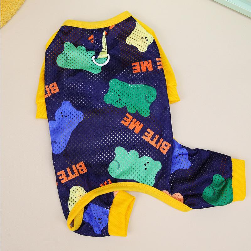 

Одежда для питомцев Маленькая собака одежда одежда для собак Сетчатая одежда на четырех лапах Пылезащитные брюки Весенне-летняя тонкая XL жёлтый