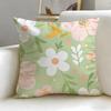 Mint green fresh background Cushion Cover Soft  EasyWash Pillow Case  Versatile for Couch Bed Travel and Office