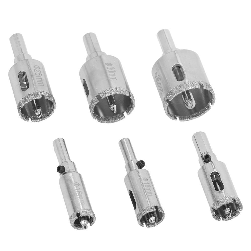 6pcs Portable Carrying Case Diamond Hole Saw Kit Diamond Hole Saw Set  Drilling Marble