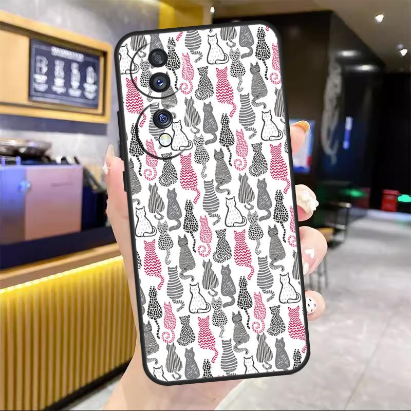 Funny Cat Collage For Honor Magic 5 6 7 8 Pro Case For Honor Win RT 50 70 90 200 400 Lite X8c X8b X9b X9c X9d