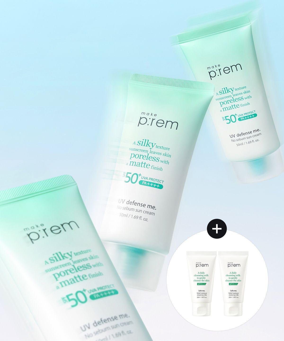 [3-pack] UV Defense No Sebum Sun Cream 50ml
